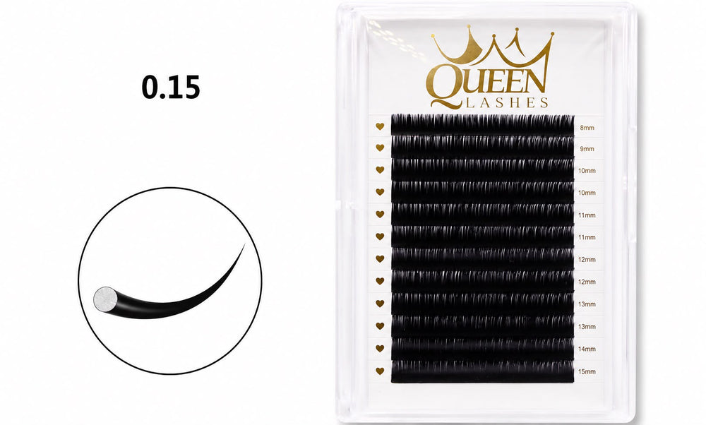 Queen Classic Eyelash Extensions – Mixed Length Tray 8–16mm
