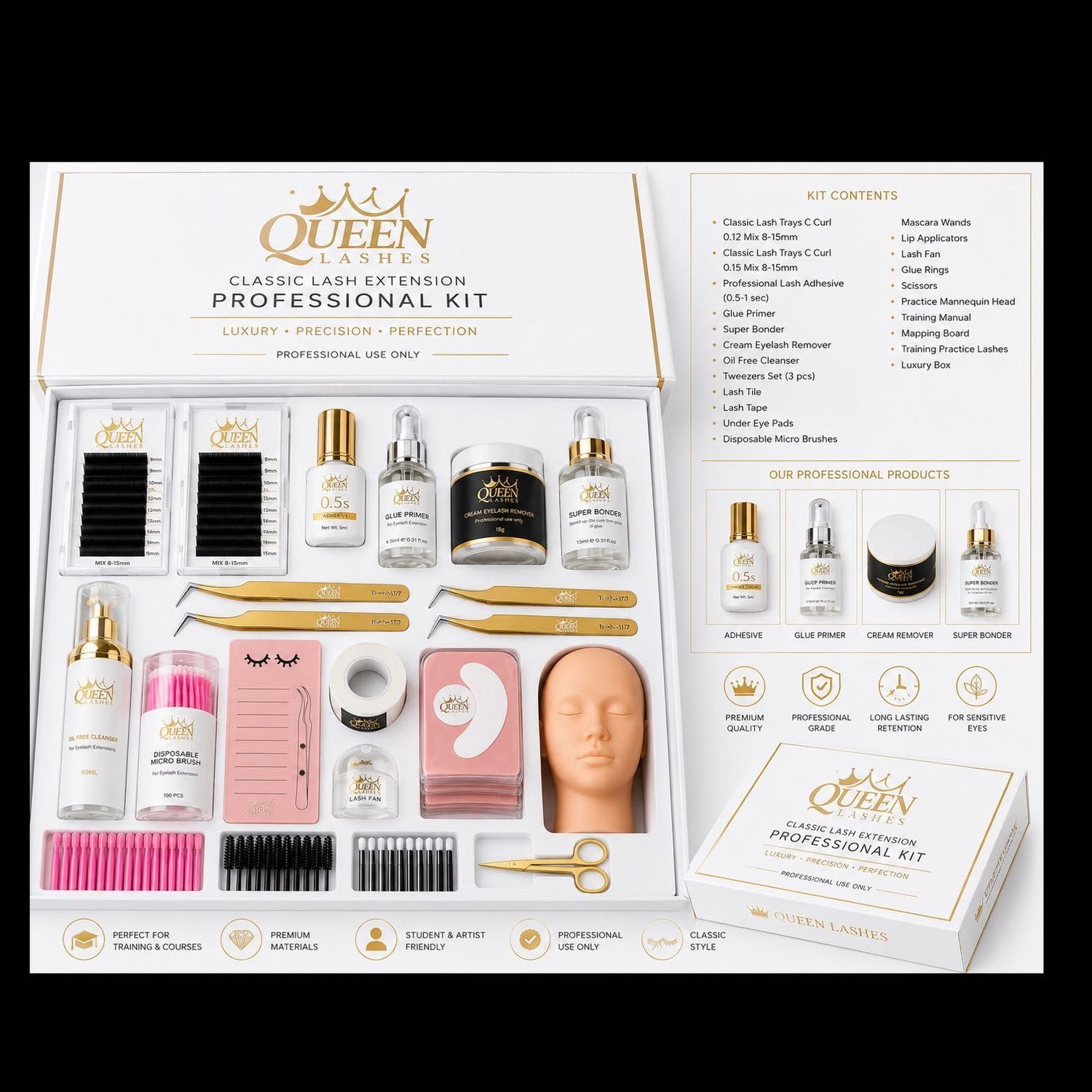 Queen Lashes Classic Eyelash Student Training